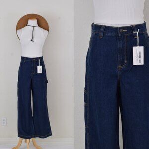 NWT Cello Dark Wash High Rise Wide Leg Carpenter Jeans‎ size 5
